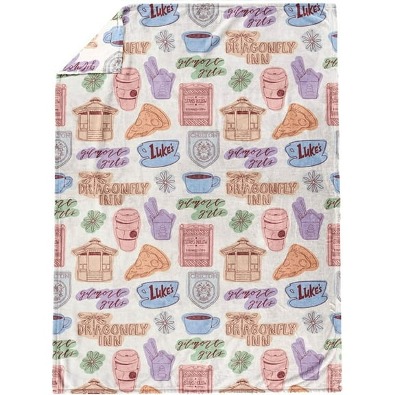 Gilmore Girls Stars Hollow Icons Silk Touch Throw Blanket - 50x70 Soft Cozy TV Shows Beddings