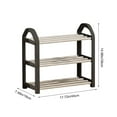 thumbnail image 3 of 3-Tier Shoe Rack Black Storage Shelf 18x15x7 Inch for Campus Apartment Entryway Dorm Room Organization, 3 of 6