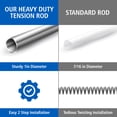 thumbnail image 3 of Mainstays Adjustable Tension Window Curtain Rod, 1" Diameter, 48" - 84" Oil Rubbed Bronze, 3 of 12