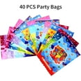 thumbnail image 5 of FIZZPOP Medium(6.7 * 9.8inch) Happy Birthday Party Favor Bags 40 Pcs, Plastic Goodie Bags Bulk for Kids Baby Girls & Boys, 5 of 6
