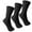 Black, variant on 6 Pairs Men's Black/White/Gray Sports Athletic Cotton Crew Socks Size 9-11,10-13
