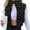 black, variant on Women Cropped Puffer Vest Stand Collar Sleeveless Zip Up Padded Gilet Outerwear