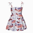 thumbnail image 3 of KPOPLK 4th of July Toddler Girls Dress Outfit American Flag Dress Patriotic Independence Memorial Day Dress Summer Clothes(4-5 Years,White), 3 of 7