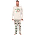 thumbnail image 3 of Tis The Season Soccer Matching Family Christmas Pajamas With Dog, Beige Holiday PJs, Plus Sizes, With Pockets, 3 of 7
