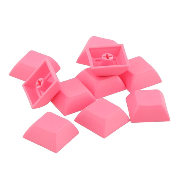 Juego de 10 teclas transparentes para bricolaje, kit de teclas PBT totalmente transparentes para maquinaria. rojo