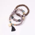 thumbnail image 6 of opvise 3 Pcs Tassel Wooden Beads Resin Combination Bracelet Gift Jewelry Accessories, 6 of 8