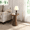 Walnut Color, variant on Small Round Pedestal End Table Fluted Drink Table Martini Table Accent Side Table for Living Room