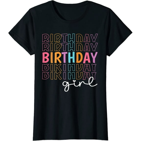 Retro Birthday for Girl Party Tee for Princess Girl Birthday T-Shirt