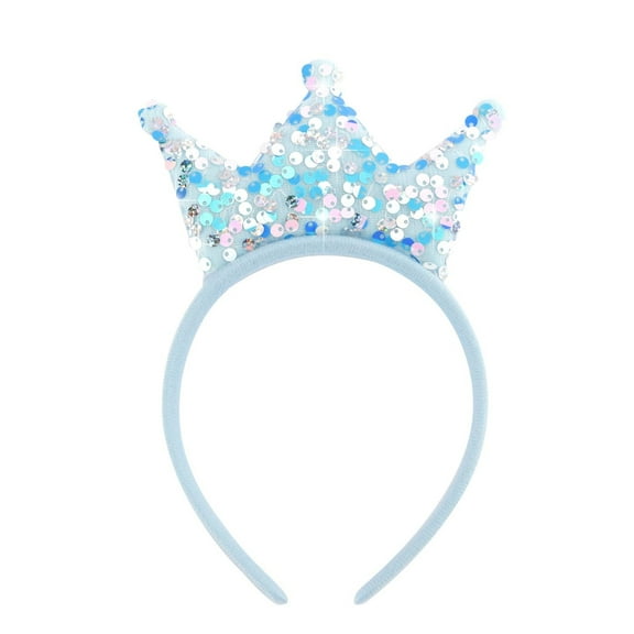  Princess Crowns for Little Girls Sequins Headbands Hair Accessories