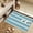 Blue, variant on Tropical Floral Bath Mat, Vibrant Tropical Leaves Bathroom Rug, Non-Slip Washable Bath Rug for Bathroom Decor, 24x16in