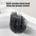 Toilet Brush , Silicone Toilet Bowl Cleaner Brush Bristles, Bathroom