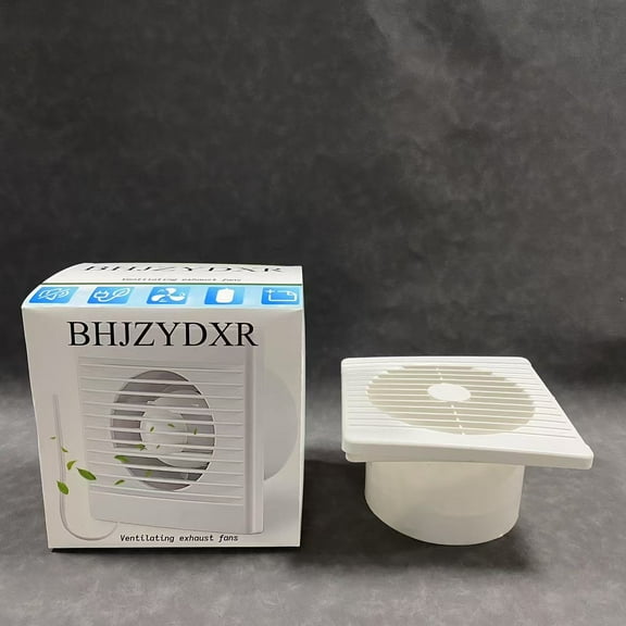 BHJZYDXR Ventilating exhaust fans, 12W Ventilation Extractor with Anti-backflow Check Valve Ultra Thin, Window and Wall Mount Vent Fans for Kitchen Bathroom Greenhouse Garage (4 inch / 110V) Thin fan