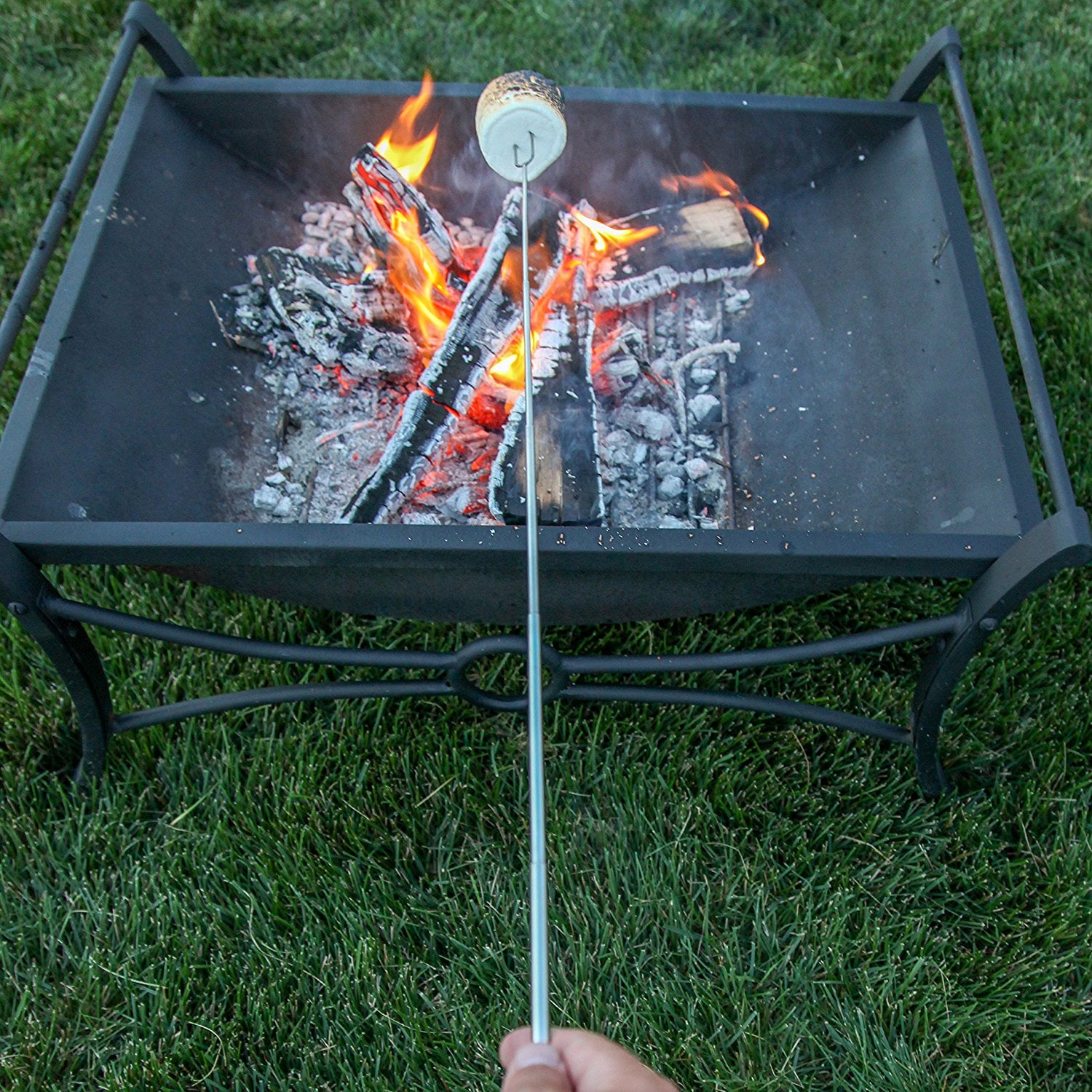 Marshmallow Roasting Sticks,Hot Dog Roasting Sticks 32 Inch Extendable Forks for BBQ at The Campfire Set of 8 winga Roasting Sticks 