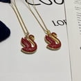 thumbnail image 1 of [Swarovski Swan Necklace Red] ICONIC Swan Swarovski big goose Necklace, 1 of 4