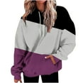 thumbnail image 2 of Oversize Hoodies for Women Pullover Fashion Loose Fitting Solid Color Long Sleeved Hoodie Sports Top, 2 of 7