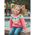 thumbnail image 5 of Loicainy Toddler Baby Irish Knit Sweater 6 9 12 18 24 Months 2T 3T 4T 5T Shamrock Embroidery Crew Neck Long Sleeve Tops, 5 of 10