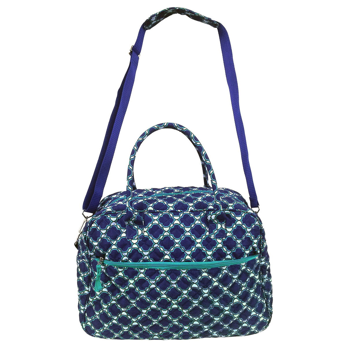 Generic Quilted Duffel Bag, Blue Tile