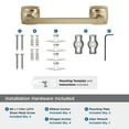 thumbnail image 3 of Amerock Stature Golden Champagne 8 inch (203mm) Towel Bar, 3 of 6