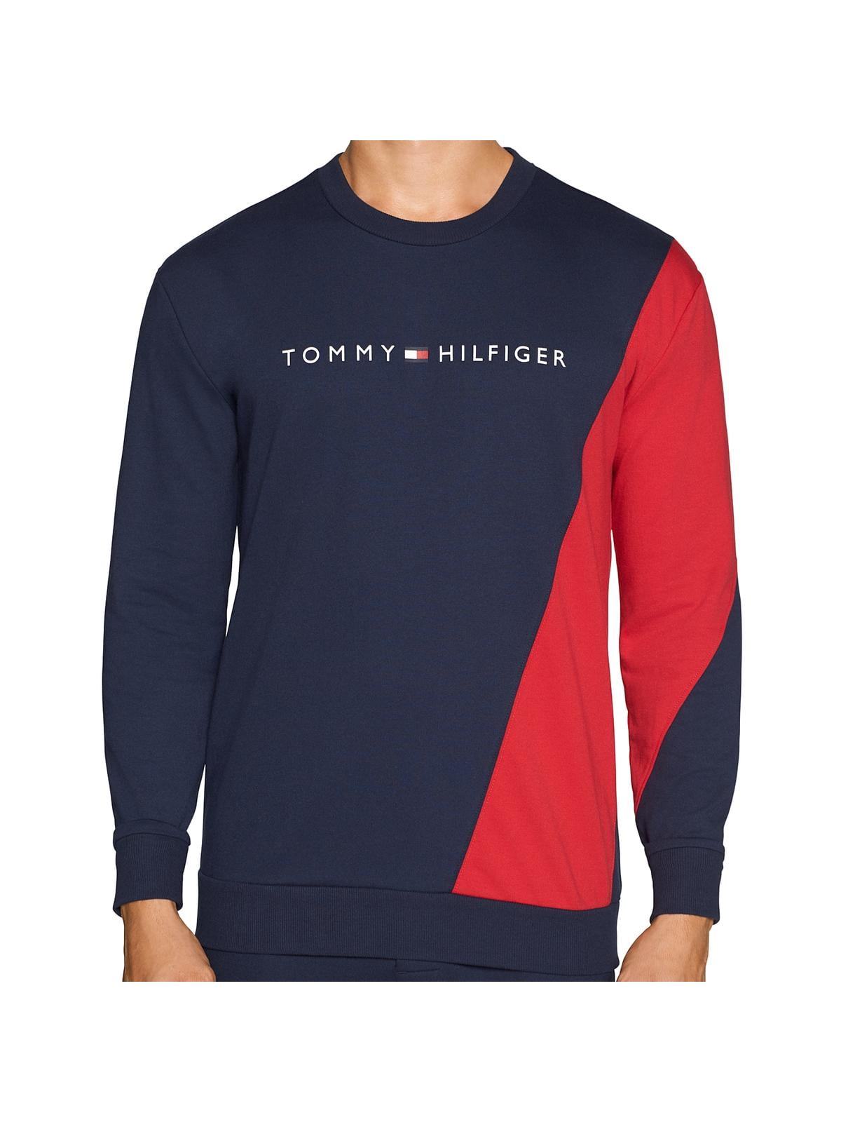 Tommy Mens Ribbed Trim Crew Sweatshirt -