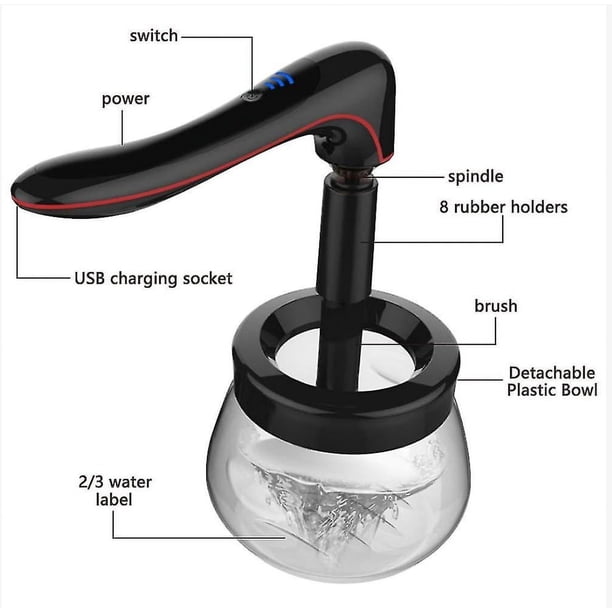 Solución de higiene definitiva para brochas de maquillaje, limpiador y secador eléctrico para brochas de maquillaje, que garantiza que las brochas estén suaves, limpias y listas para usar, aptas para