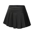 thumbnail image 2 of FASHOFT Tennis Skirt For Women Summer Double Layer Anti Chafing Skort Elastic For Tennis Running Fitness And Daily Wear Womens Athletic Skirts Black, 2 of 5