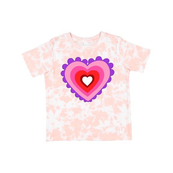 Inktastic Valentine's Day Heart in Purple, Pink, and Red Boys or Girls Toddler T-Shirt