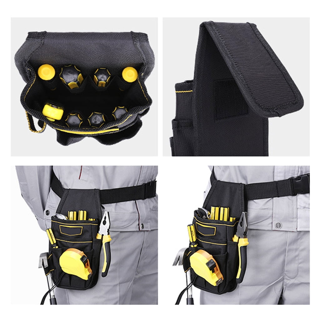 Yokua Convenient Canvas Tool Bag for Home Project 18Pocket Electrician Tool Belt