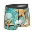 thumbnail image 3 of Haiem Starfish And Seashell On The Summer Beach Men's Boxer Briefs, Every Day Comfort Stretch Cotton Moisture-Wicking Underwear-Medium, 3 of 9