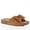 Tan, variant on Women’s Bow Slide Sandals Slip On Summer Sandals Cork Midsole, Lightweight Non-Slip Casual Walking Sandals