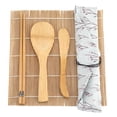 thumbnail image 2 of Ashata 9Pcs/Set Bamboo Sushi Making Kit Includes 2 Rolling Mats 5 Chopsticks 1 Paddle 1 Sushi Blade, Sushi Making Kit, Bamboo Sushi Kit, 2 of 8