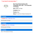 thumbnail image 2 of Rear Drum Brake Hardware Kit - Compatible with 1960 - 1974 Chevy C10 Pickup 1961 1962 1963 1964 1965 1966 1967 1968 1969 1970 1971 1972 1973, 2 of 2