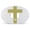 White, Gold, variant on Battle Sports 3D Cross Oxygen Lip Protector Mouthguard - White/Gold Diamond
