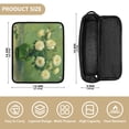 thumbnail image 4 of Hair Tool Organizer Bag with Heat Resistant Mat Removable Travel Storage Case for Hot Air Brushes Curling Irons White Roses in A Vase, 4 of 8