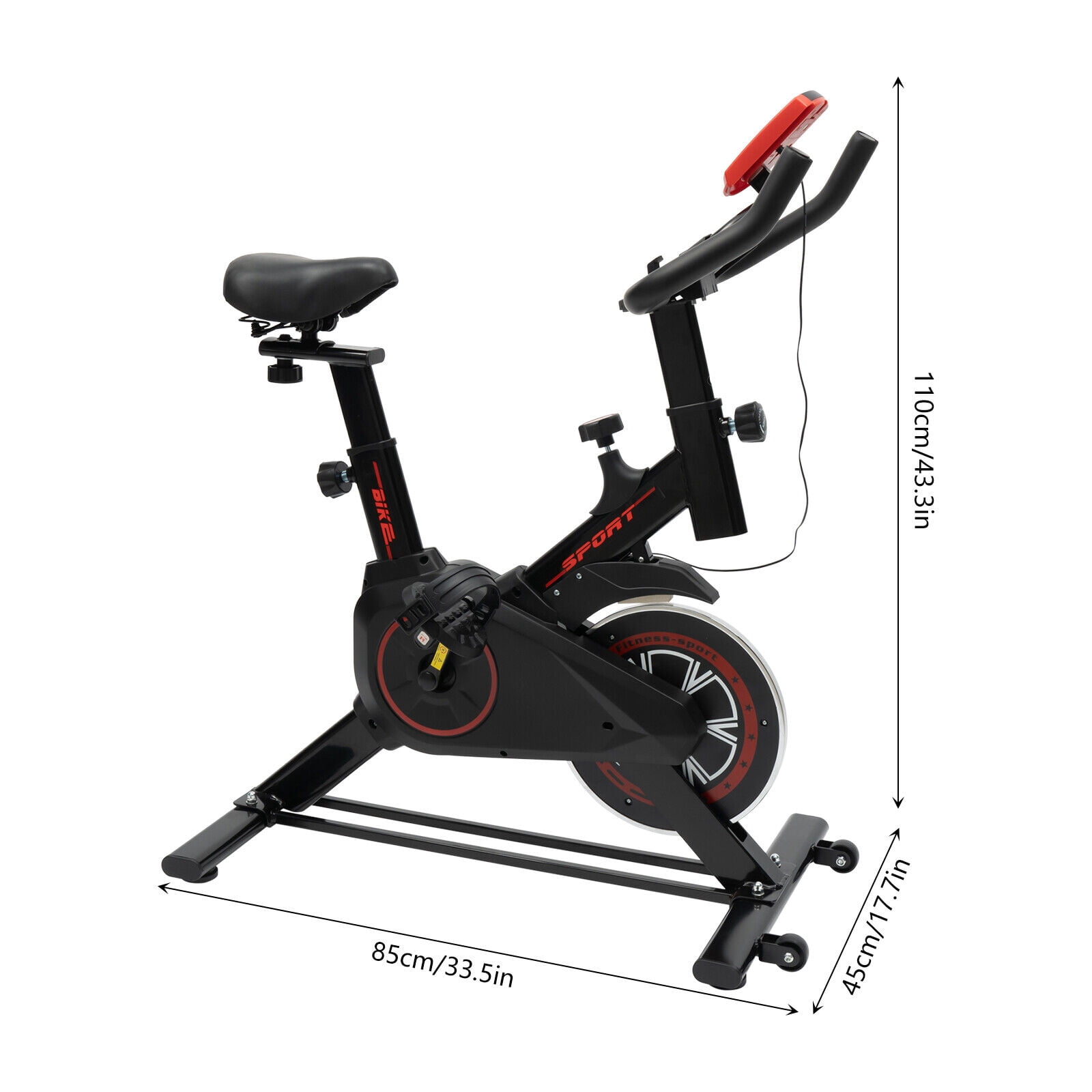 Indoor Cycling Exercise Bike,Stationary Exercise Bikes Home Cardio Workout Bicycle 180lb Black