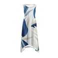 thumbnail image 4 of Womens Casual Tank Dress Floral Sleeveless Summer Midi Dress Asymmetrical Hem Vacation Beach Outfit, 4 of 7