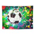 thumbnail image 5 of Sheronv Soccer Ball Tapestry Wall Hanging Unique Home Decor Art for Living Room Bedroom Dorm, Polyester Fabric 60x50inch, 5 of 6