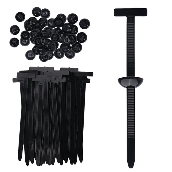 Nylon Universal Cable Tie Buckle for Car | Self-Locking Zipper Clips with Pin & Button Design, UV-Resistant Zip Tie for Quick Car Repair