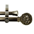 thumbnail image 2 of 13/16 inch Ruston Double Curtain Rod 66-120" - Antique Brass, 2 of 2