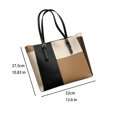 thumbnail image 6 of bestolf Color Block Tote Bag Handbag Stylish Commuter Shoulder Bag Tote Purse for Women Work Daily Life Parties Dating, 6 of 8