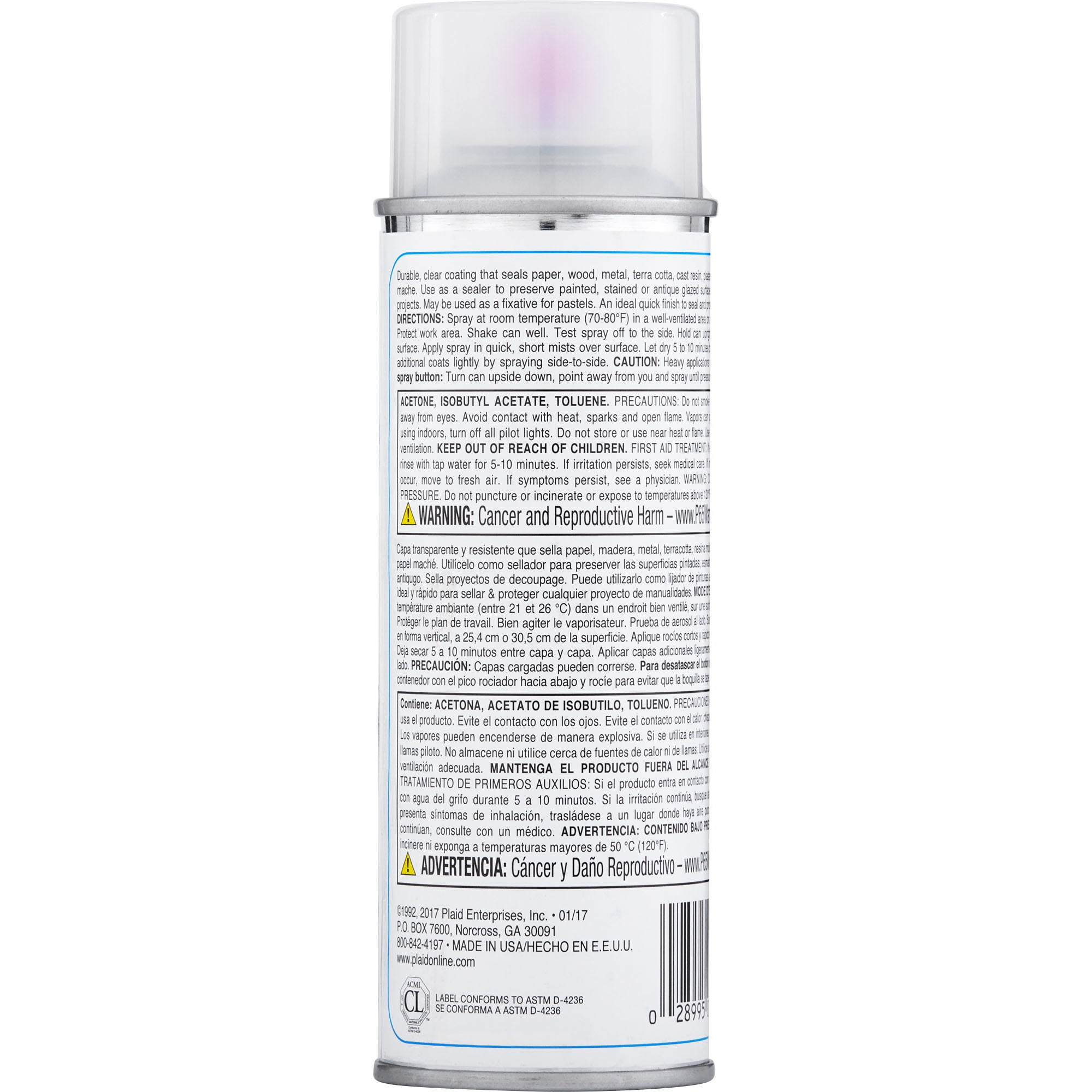 Plaid Clear Acrylic Sealer Aerosol Spray, 6 Ounce (Pack of 1), Matte