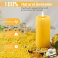 thumbnail image 3 of 8 Pack Natural Beeswax Pillar Candles,100% Pure Beeswax Candles-280 Hours Long Burning,Unscented Bees Wax Candle for Home,Prayer,Emergency,Dripless Smokeless Organic Bees Wax Candle, 3 of 6
