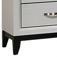 thumbnail image 3 of Erica Nightstand- 2 Drawers- White Wood Finished Frame- Metal Handles, 3 of 6
