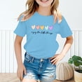 thumbnail image 3 of LNMQLPDBS Basic Top Girls Tops Size 7-8 Baby Tees for Teens Preppy Shirt Kids Undershirts Girl Clothes Size 14-16 Baby Girl 24 Months Infant Clothes, Light Blue 12-13 Years, 3 of 8