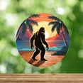 thumbnail image 3 of Lotusprinthandmade Bigfoot On Beach Sunset Custom Shape Window Hanging Acrylic Ornament (9x9), Bigfoot Acrylic Ornament, 3 of 4
