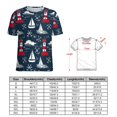 thumbnail image 2 of Lighthouse Sailboats Navy Women's Short Sleeve Tops Casual Blouses T Shirt, 2 of 7