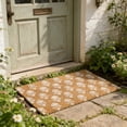thumbnail image 4 of Floral Patterned Welcome Floor Mat Carpet Door Decor, Outdoor Durable Entrance Rug with Wavy Edges and Scraping Texture, Easy to Clean, Stylish Home Accessory, 4 of 5
