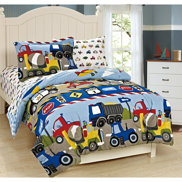 Fancy Linen 5pc Boys Twin Comforter And, Red Twin Bed Sheet Sets For Boy