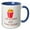 Blue/White, variant on 3drose, Image of Chicken Bucket with Text, 11oz Two-tone Green Mug