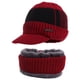 thumbnail image 5 of Gorro bufanda de dos piezas Gorro de punto para hombre bufanda otoño e invierno más gorro de terciopelo gorro de lana cálido, 5 of 6