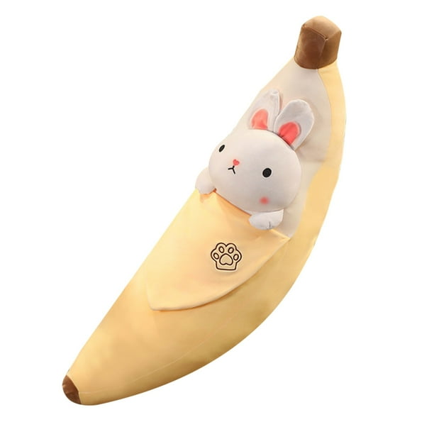Juguete de peluche, regalo de cumpleaños, vacaciones, plátanos pelables, adornos de animales, almohada rellena Wmkox8yii shdjk4422